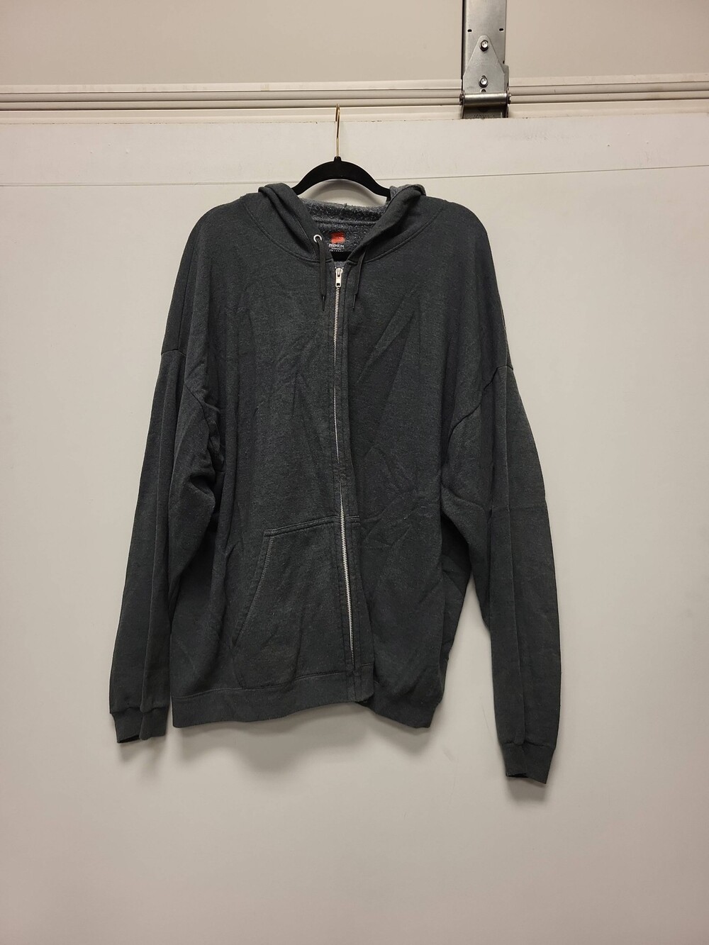 Hanes Premium Ecosmart Hoodie Mens 2XL Full Zip Gray Sweatshirt Activewear